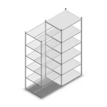 Legbordstelling Medium Duty 3000x1000x800mm (hxbxd) 6 niveaus verzinkt aanbouwsectie