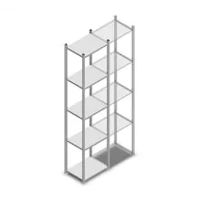 Legbordstelling Light Duty 2500x550x400mm (hxbxd) 5 niveaus beginsectie