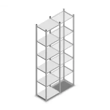 Legbordstelling Medium Duty 3000x550x400mm (hxbxd) 6 niveaus verzinkt beginsectie