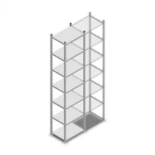 Legbordstelling Light Duty 2500x550x400mm (hxbxd) 7 niveaus beginsectie