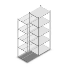 Legbordstelling Medium Duty 2500x850x700mm (hxbxd) 5 niveaus verzinkt aanbouwsectie