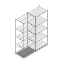 Legbordstelling Medium Duty 2200x850x600 mm (hxbxd) 5 niveaus verzinkt aanbouwsectie