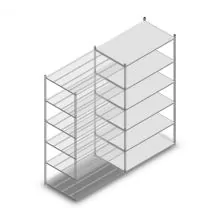 Legbordstelling Medium Duty 2500x1300x800 mm (hxbxd) 6 niveaus verzinkt aanbouwsectie