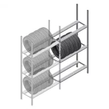 Bandenstelling Medium Duty 2000x1000x600 mm (hxbxd) 3 niveaus aanbouwsectie