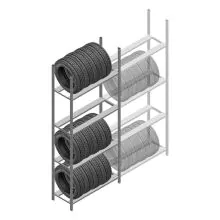 Bandenstelling Medium Duty 2500x1000x600 mm (hxbxd) 4 niveaus beginsectie