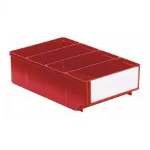 Magazijnbak, magazijnstellingbak RK 300x186x83 mm (lxbxh) rood