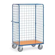 Pakketwagen, transportwagen 1000x600x1800 mm (lxbxh) 600 kg met 3 gaaswanden