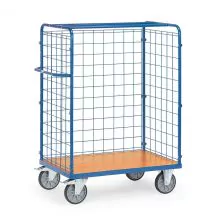 Pakketwagen, transportwagen 1200x800x1552 mm (lxbxh) 600 kg met 3 gaaswanden