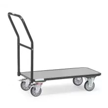 Plateauwagen, platformwagen, transportkar 250 kg met duwbeugel 1000x600 antraciet