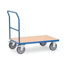 Plateauwagen, duwbeugelwagen 600 kg met duwbeugel 1200x800