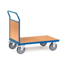 Plateauwagen, transportwagen 600 kg met houten wand 1200x800