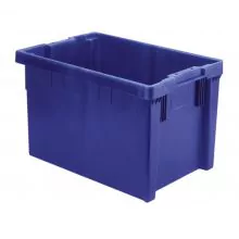 Stapelbare, nestbare euronorm bak LB 600x400x350 mm (lxbxh) blauw