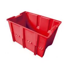 Stapelbare, nestbare transportkrat DLK1 480x312x300 mm (lxbxh) rood