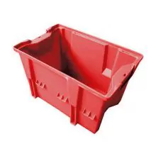 Stapelbare, nestbare transportkrat DLK1C 480x312x200 mm (lxbxh) rood