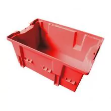 Stapelbare, nestbare transportkrat DLK2 328x210x200 mm (lxbxh) rood