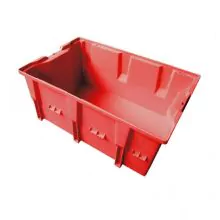 Stapelbare, nestbare transportkrat DLK2C 328x210x150 mm (lxbxh) rood