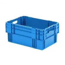 Stapelbare, nestbare transportkrat DTK0 600x400x270 mm (lxbxh) blauw