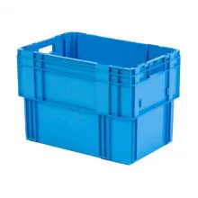 Stapelbare, nestbare transportkrat DTK0 600x400x420 mm (lxbxh) blauw