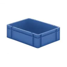 Stapelbare transportkrat TK0 400x300x120 mm (lxbxh) blauw