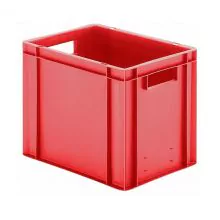 Stapelbare transportkrat TK0 400x300x320 mm (lxbxh) rood