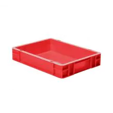 Stapelbare transportkrat TK0 400x300x75 mm (lxbxh) rood