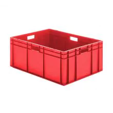 Stapelbare transportkrat TK0 800x600x320 mm (lxbxh) rood