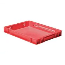 Stapelbare transportkrat TK1 400x300x50 mm (lxbxh) rood