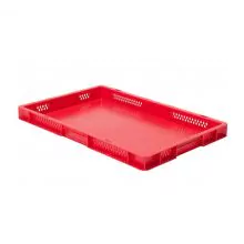 Stapelbare transportkrat TK1 600x400x50 mm (lxbxh) rood