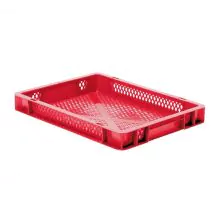 Stapelbare transportkrat TK2 400x300x50 mm (lxbxh) rood