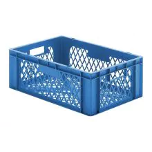 Stapelbare transportkrat TK2 600x400x210 mm (lxbxh) blauw