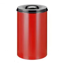 Vlamdovende papierbak 110 liter rood-zwart