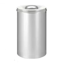 Vlamdovende papierbak 110 liter zilver
