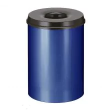Vlamdovende papierbak 30 liter blauw-zwart