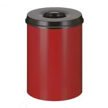 Vlamdovende papierbak 30 liter rood-zwart