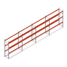 Voordeelrij gebruikte Stow palletstelling 3000x11300x1100mm (hxbxd) 3 niveaus