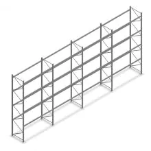Voordeelrij gebruikte Dexion palletstelling 4400x11250x1100 mm (hxbxd) 4 niveaus