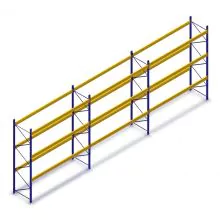 Voordeelrij gebruikte Esmena palletstelling 4600x11200x1100mm (hxbxd) 3 niveaus 3367kg/set
