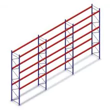 Voordeelrij gebruikte Polypal palletstelling 4900x8540x1100mm (hxbxd) 3 niveaus