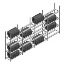 Voordeelrij bandenstelling Medium Duty 2200x4000x600 mm (hxbxd) 4 niveaus