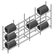 Voordeelrij bandenstelling Medium Duty 2200x4000x700 mm (hxbxd) 3 niveaus