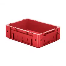 Zware stapelbare transportkrat VTK0 400x300x120 mm (lxbxh) rood