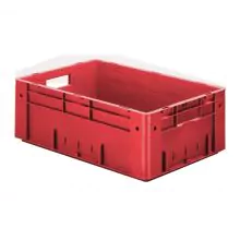 Zware stapelbare transportkrat VTK0 600x400x210 mm (lxbxh) rood