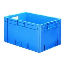 Zware stapelbare transportkrat VTK0 600x400x320 mm (lxbxh) blauw