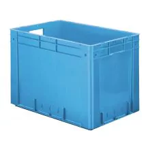 Zware stapelbare transportkrat VTK0 600x400x420 mm (lxbxh) blauw