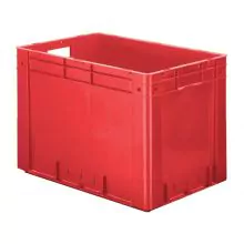 Zware stapelbare transportkrat VTK0 600x400x420 mm (lxbxh) rood