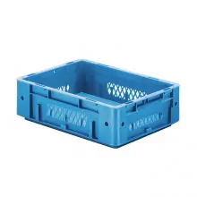 Zware stapelbare transportkrat VTK1 400x300x120 mm (lxbxh) blauw