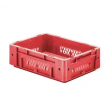 Zware stapelbare transportkrat VTK1 400x300x120 mm (lxbxh) rood