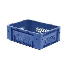 Zware stapelbare transportkrat VTK1 400x300x145 mm (lxbxh) blauw