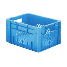 Zware stapelbare transportkrat VTK1 400x300x210 mm (lxbxh) blauw