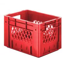 Zware stapelbare transportkrat VTK1 400x300x270 mm (lxbxh) rood